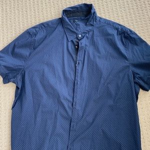 Short sleeve button down John Varvatos shirt.